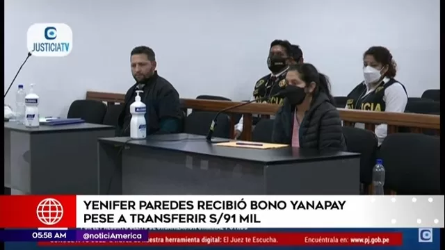 Yenifer Paredes recibió bono Yanapay pese a transferir 91 mil soles