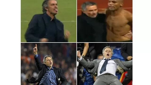 Las alocadas celebraciones de José Mourinho en su carrera