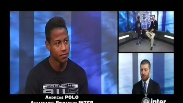 Andy Polo fue entrevistado por el canal de TV del Inter de Milán