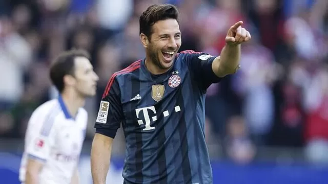 Claudio Pizarro marcó golazo de ‘chalaca’ en goleada del Bayern Munich