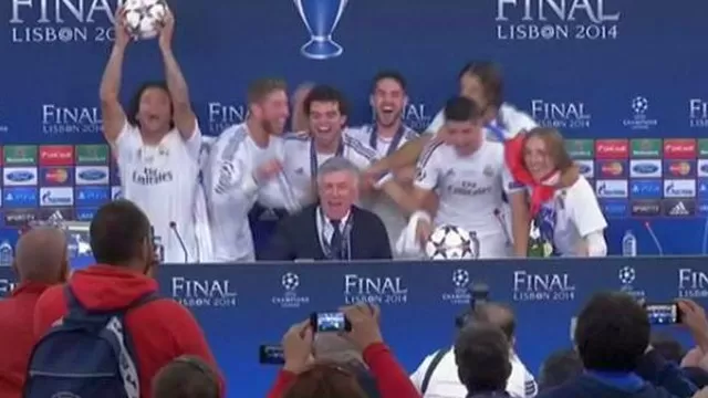 Jugadores del Real Madrid irrumpieron en conferencia de Ancelotti