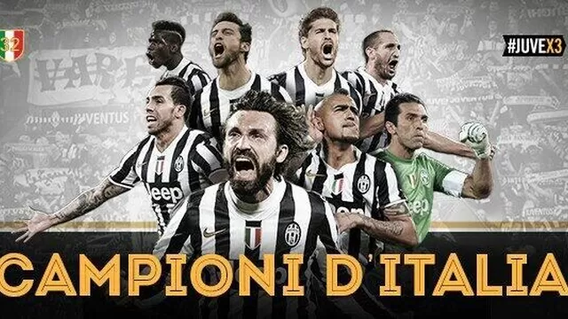 Juventus se coronó tricampeón de Italia