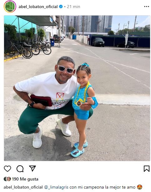 Abel Lobatón y su nieta Xianna / Instagram