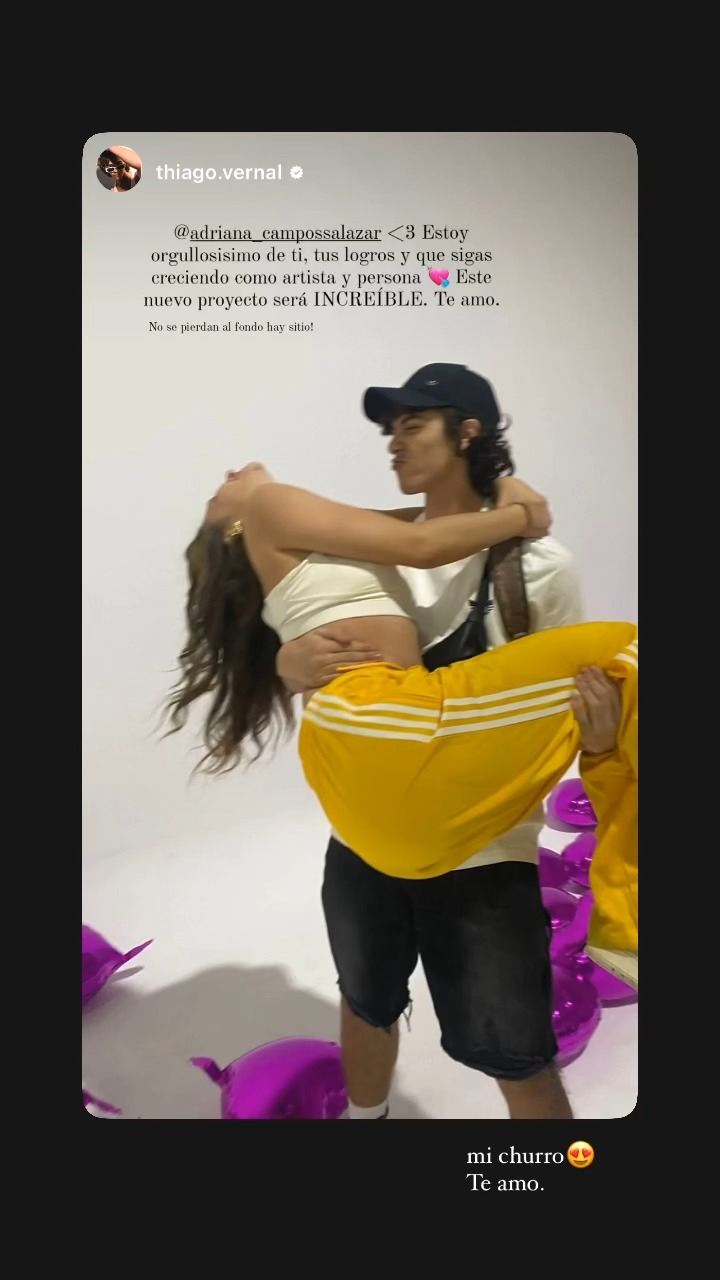 Mensaje de Thiago Vernal a Adriana Campos Salazar por aparición en 'Al Fondo Hay Sitio' / Instagram 