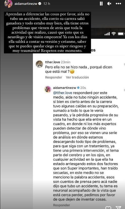 Nuevo mensaje del esposo de Aída Martínez sobre su estado de salud / Fuente: Instagram