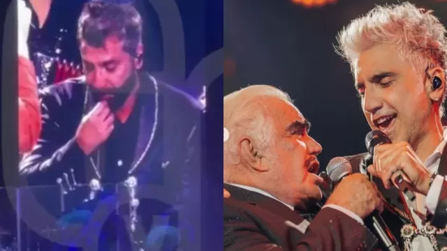 Alejandro Fernández llora al recordar a su padre Vicente Fernández en pleno concierto