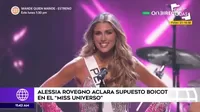 Alessia Rovegno aclaró supuesto boicot en el Miss Universo