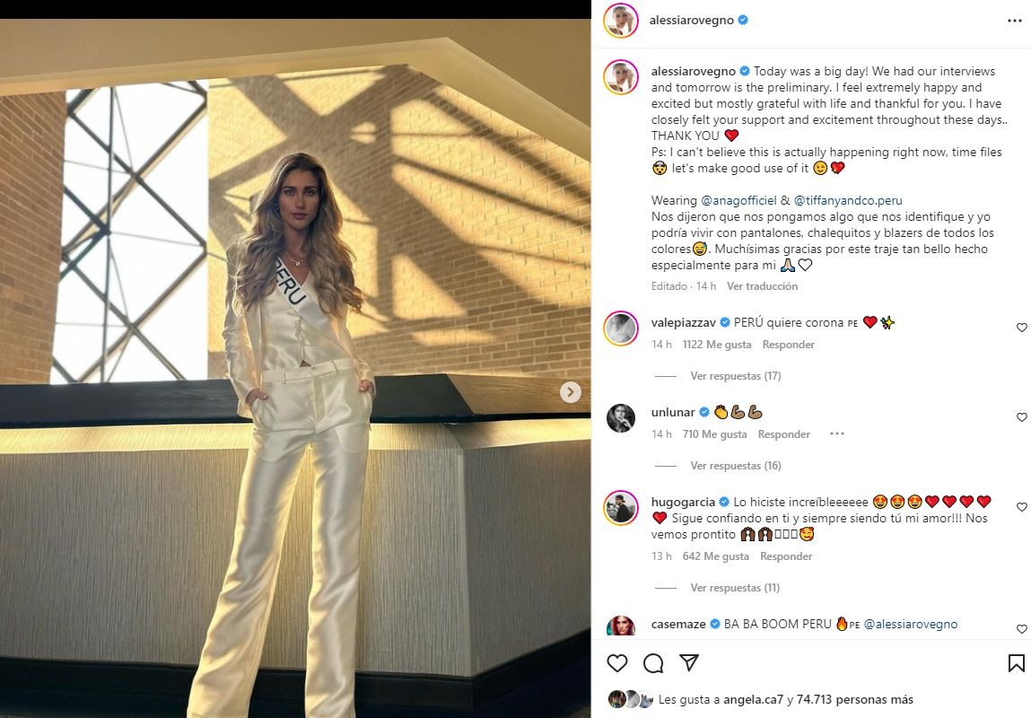 Alessia Rovegno: El comentado look que lució en su primera entrevista con el jurado del Miss Universo