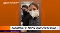 Allison Pastor aceptó disculpas de Gisela Valcárcel