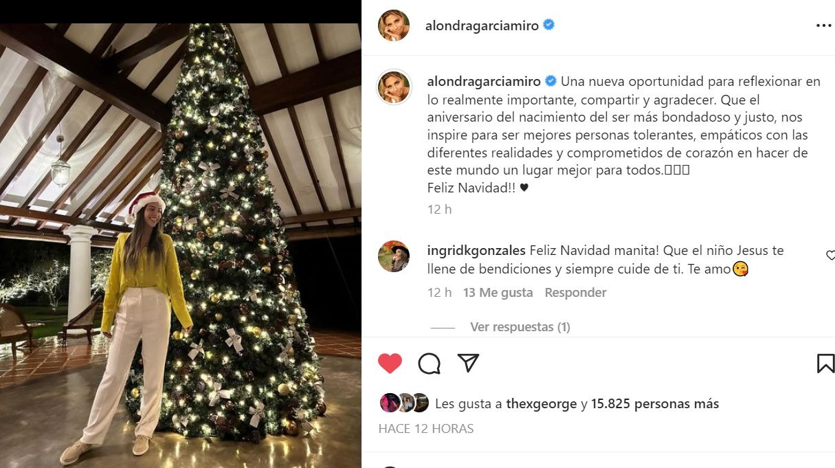 Alondra García Miró dejó mensaje de reflexión por Navidad y así le respondió prima de Paolo Guerrero