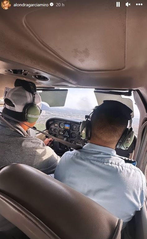 Alondra García Miró realizó un viaje en avioneta y el piloto fue su pareja Francisco Alister / Instagram