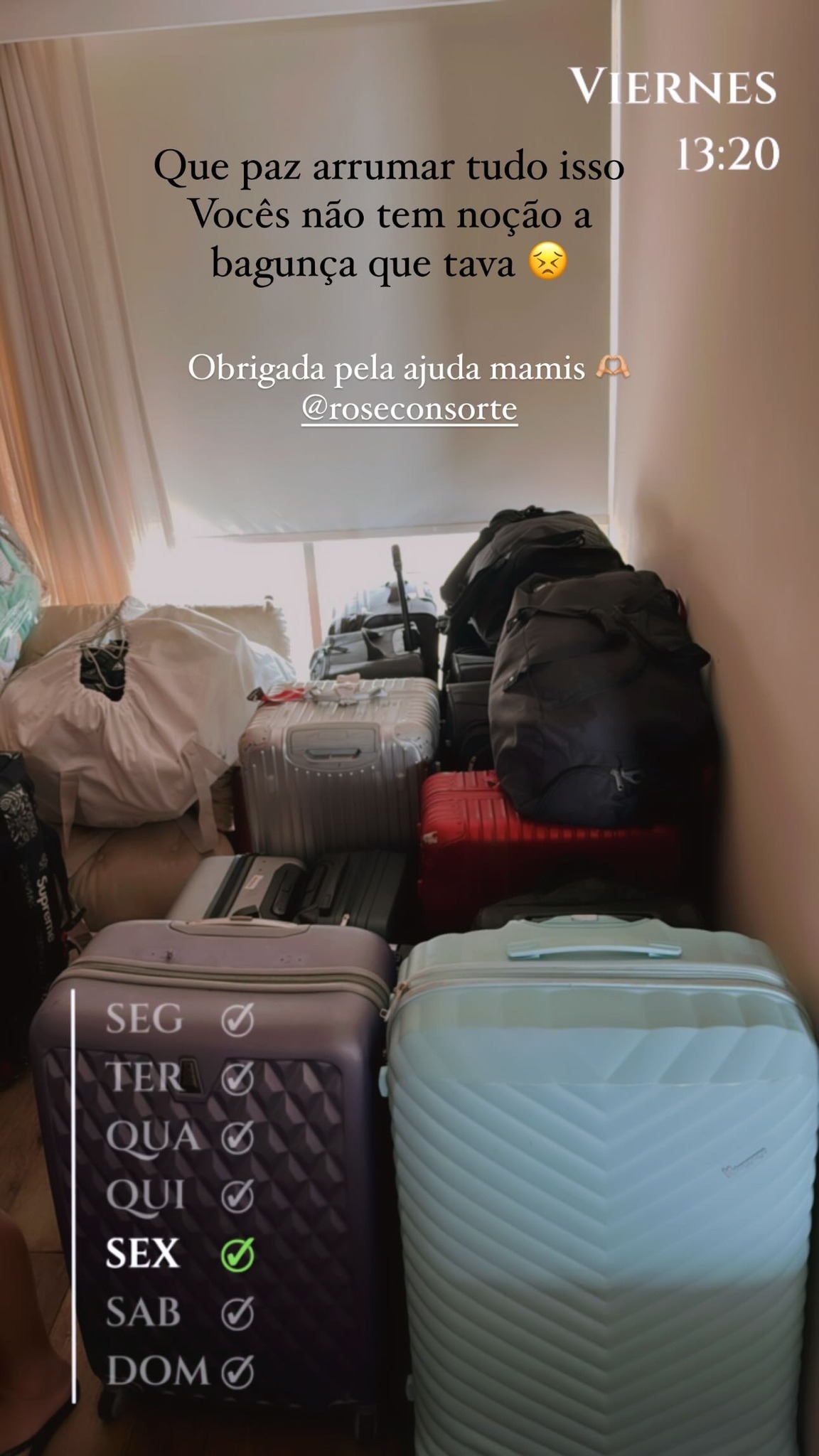 Ana Paula Consorte desempacó las maletas que habría tenido listas para mudarse a Trujillo/Foto: Instagram