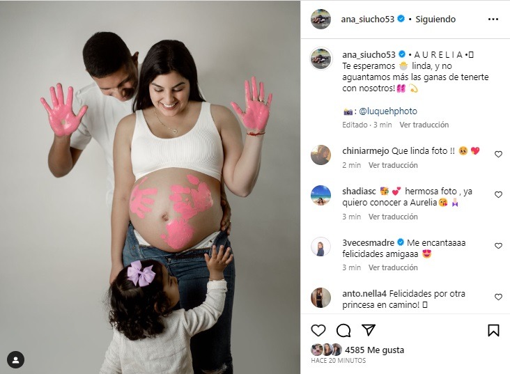 Ana Siucho y Edison Flores esperan su segunda hija. Fuente: Instagram
