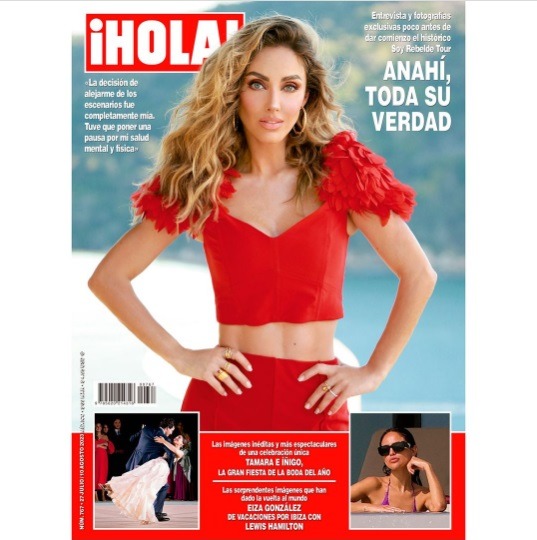 Anahí portada de la revista ¡Hola! Fuente: Instagram