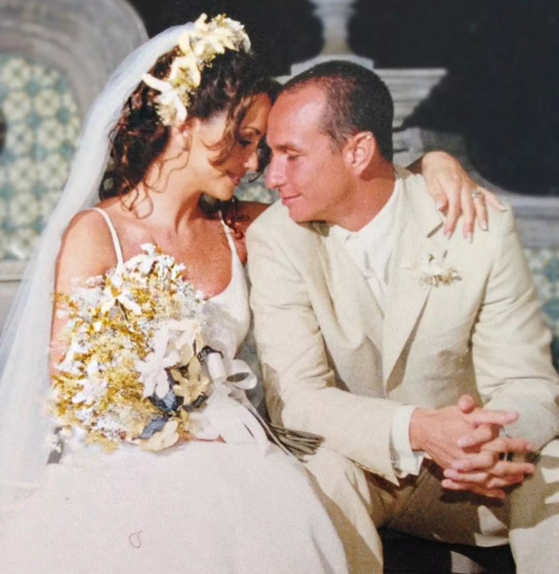 Andrea Legarreta se casó con Erik Rubín en abril del 2000. Fuente: Instagram