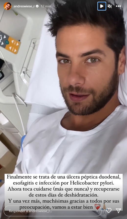 Andrés Wiese comparte su estado de salud actual. Foto: Instagram 