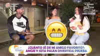 Angie Arizaga y Jota Benz pasaron divertida prueba: ¿Cuánto sabe el uno del otro?