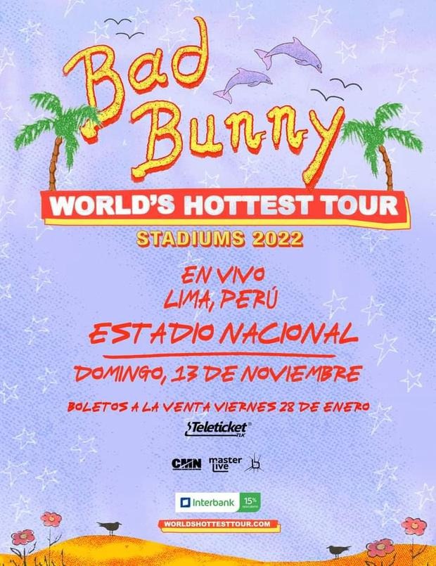 Bad Bunny anuncia concierto en Lima para noviembre