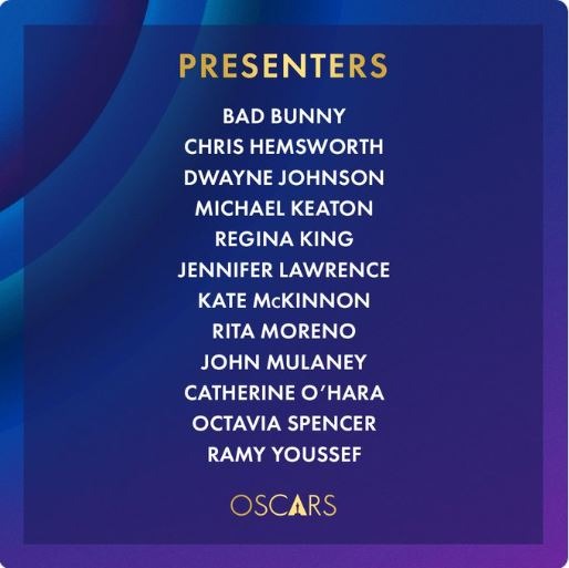 Lista oficial de celebridades que presentarán Los Premios Oscar 2024/Foto: X