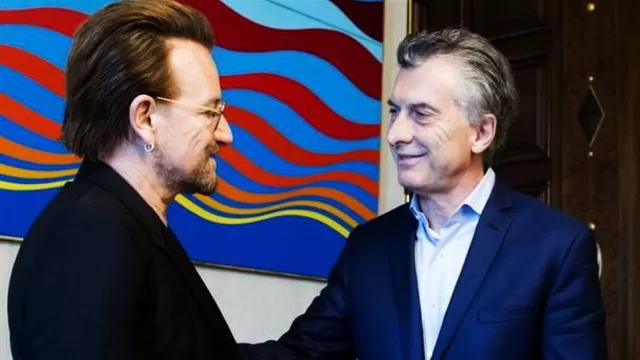 Bono, líder de U2 se reunió con Macri previo a conciertos en Argentina