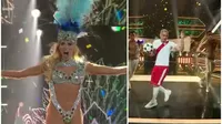 Brenda Carvalho deslumbró como musa del Carnaval de Rio y bailó samba con Julinho