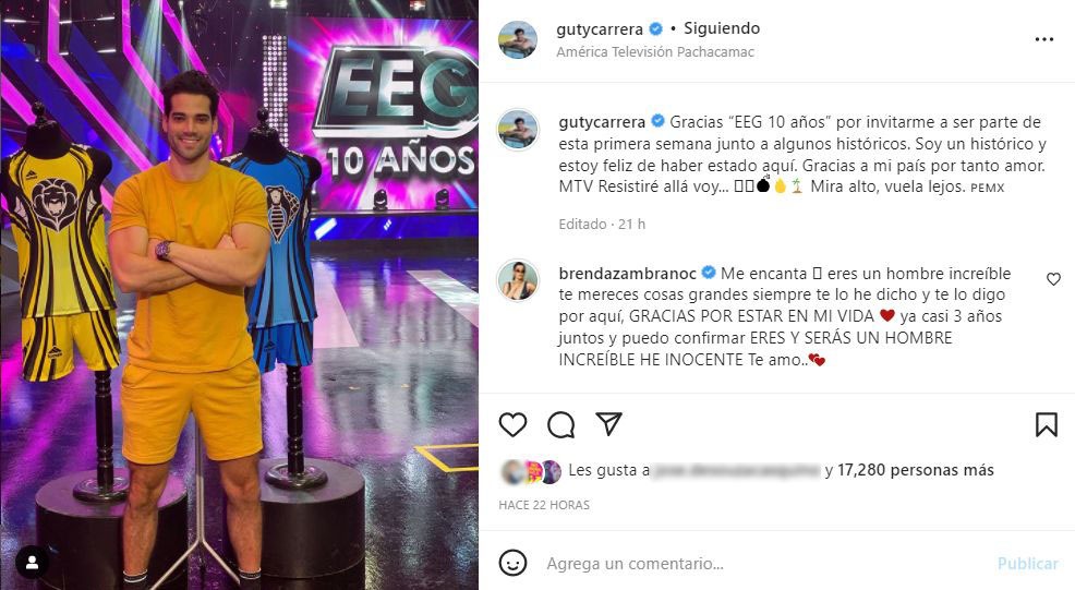 Brenda Zambrano defiende a Guty Carrera tras indirectas de Alejandra Baigorria: “Eres un hombre inocente”