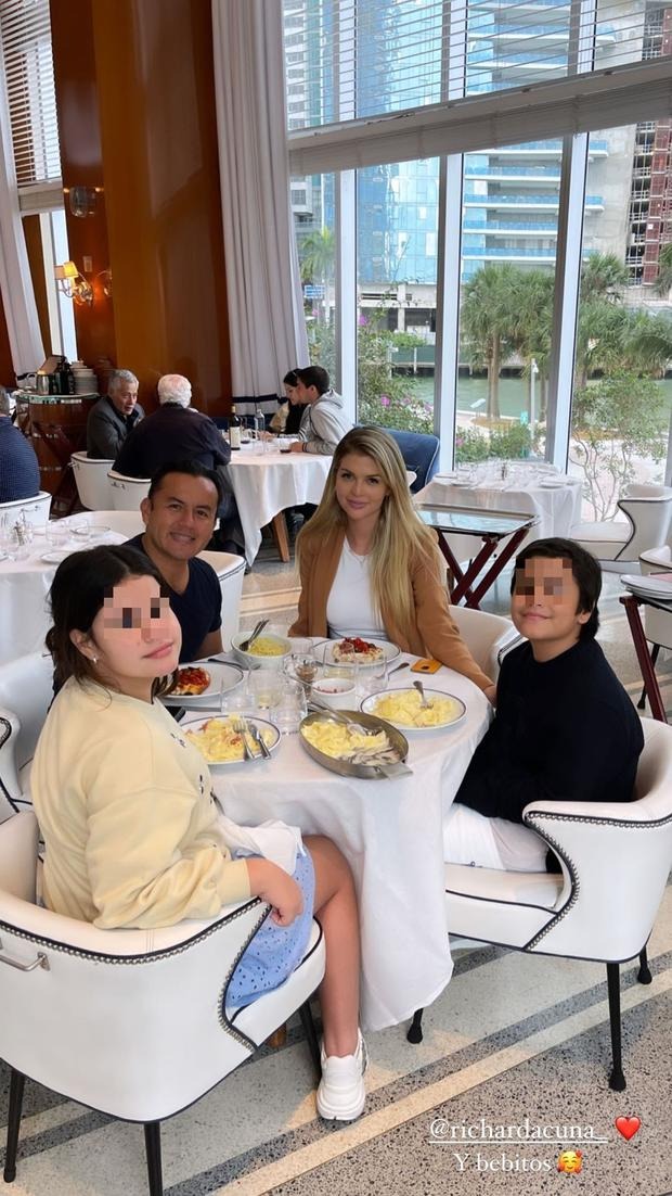 Brunella Horna comparte momentos con los hijos de Richard Acuña en Miami