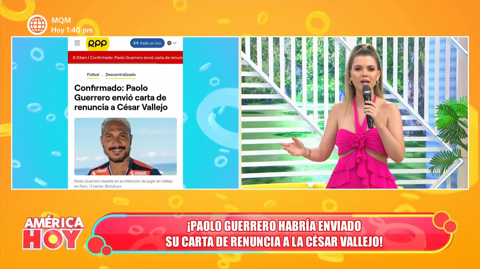 Brunella Horna se refirió a las declaraciones de Paolo Guerrero sobre la Universidad César Vallejo. Fuente: AméricaTV