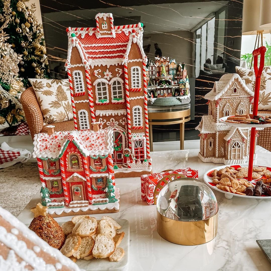 Decoracíón en casa de Brunella Horna por Navidad. Fuente: instagram