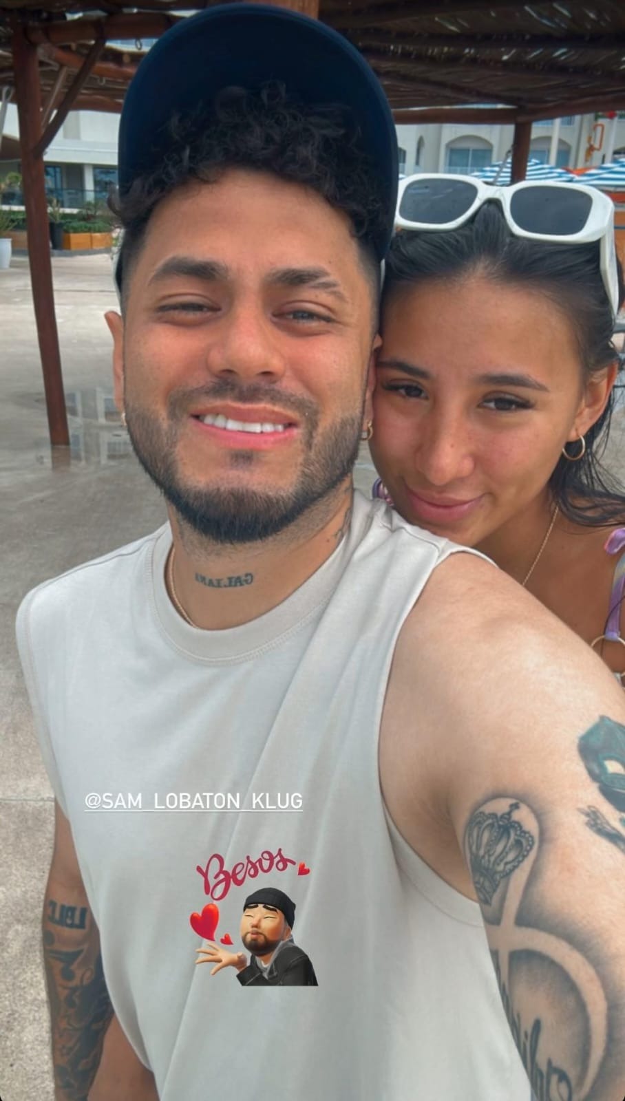 Bryan Torres disfrutando Cancún con Samahara Lobatón. Fuente: Instagram