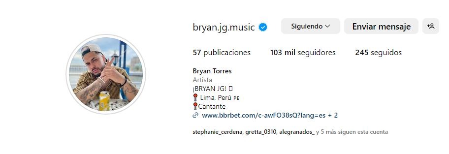 Bryan Torres cambió su estado de Instagram/foto: Instagram