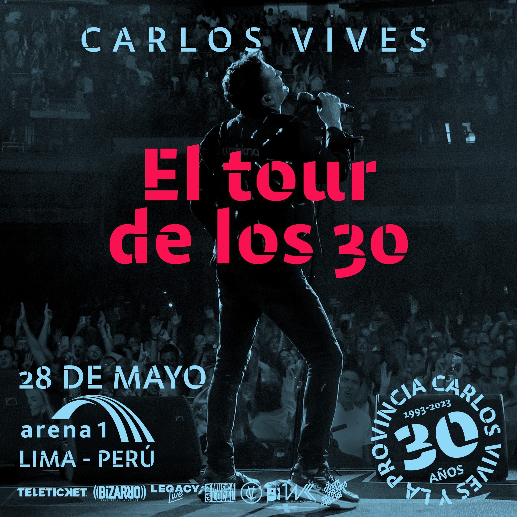 Carlos Vives llegará al Perú para celebrar sus 30 años de trayectoria 