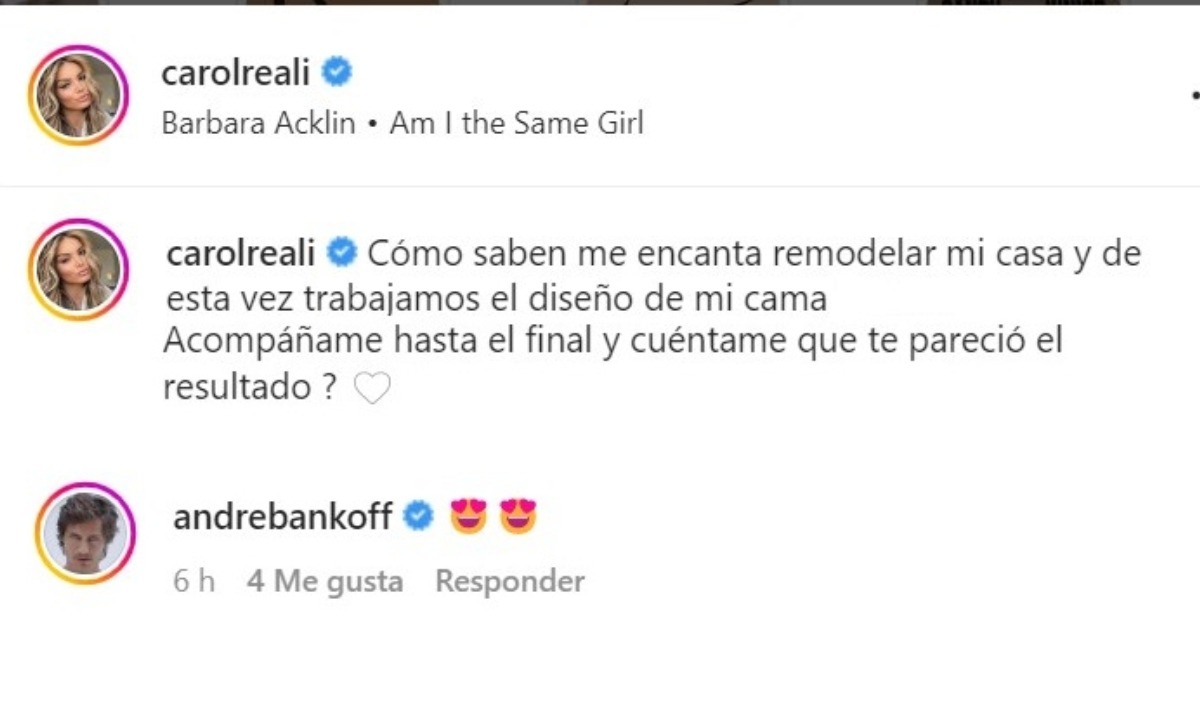 Carol Reali ¿Ya piensa convivir con André Bankoff en Lima?