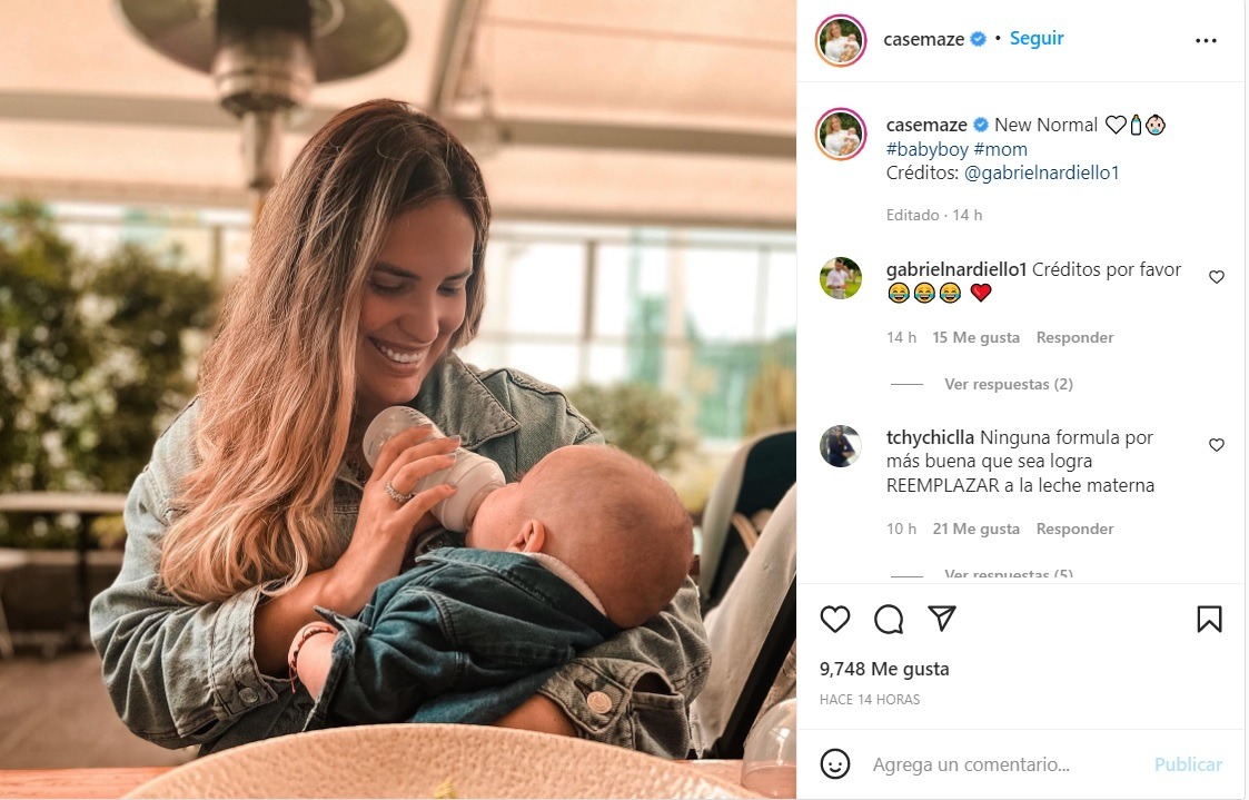 Cassandra Sánchez respondió así tras recibir críticas por no dar de lactar a su bebé 