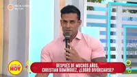 Christian Domínguez contó su verdad acerca del estado actual de su divorcio de Tania Ríos