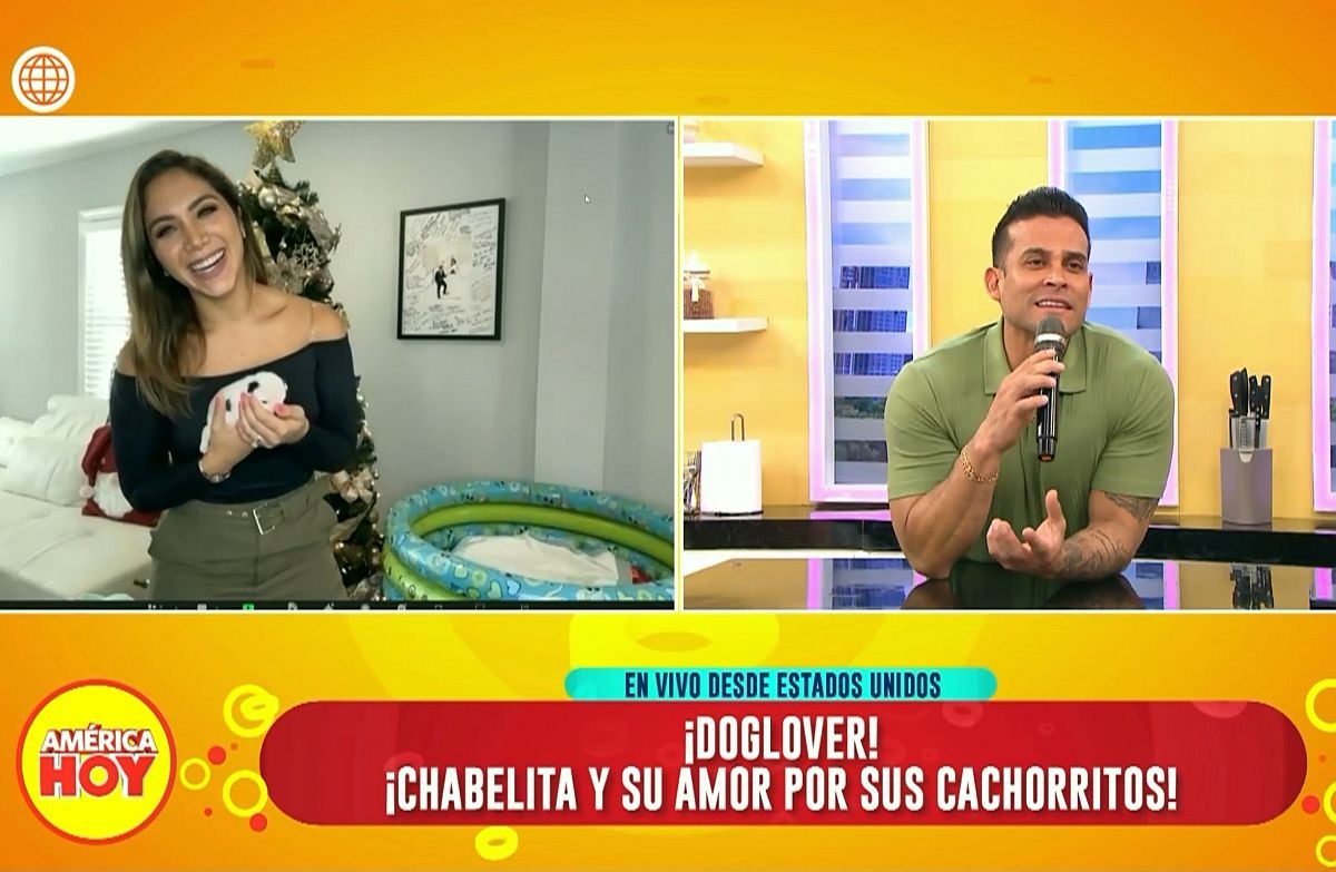 Isabel Acevedo y Christian Domínguez tuvieron una breve conversación que hizo reír a todos en 'América Hoy' 