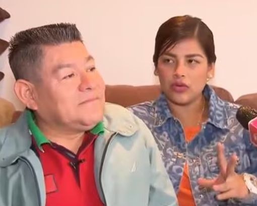 Dilbert Aguilar y su esposa Jazmín Gutarra en una entrevista para 'Estás en Todas' 