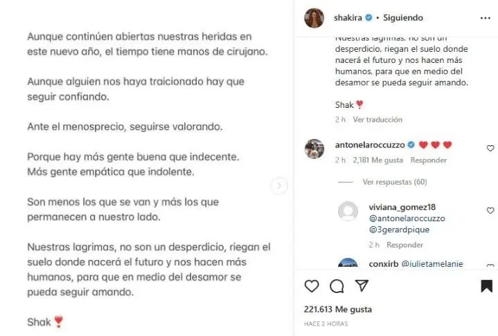 El contundente apoyo de Antonela Roccuzzo a Shakira tras nueva canción contra Gerard Piqué 
