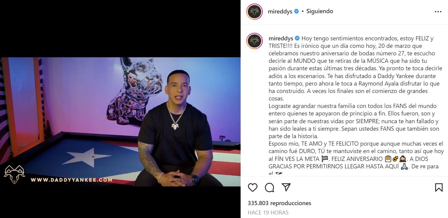 Daddy Yankee: La emotiva reacción de la esposa del cantante a su retiro de la música 