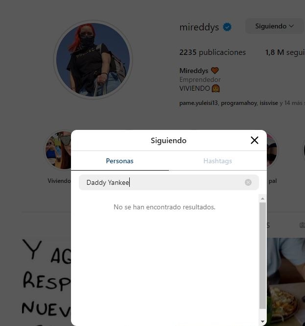Mireddys González dejó de seguir a Ramón Ayala 'Daddy Yankee' en Instagram/ Foto: Instagram