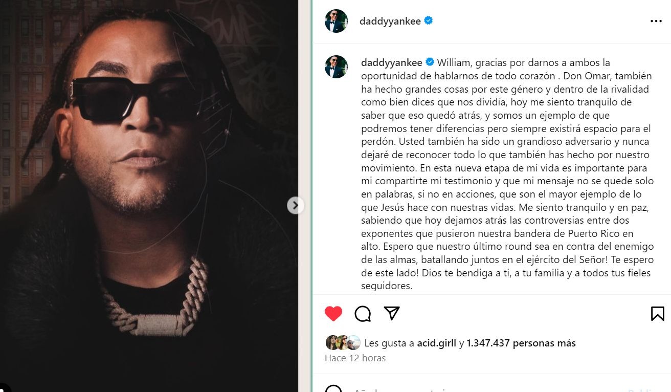 Daddy Yankee y Don Omar se amistaron / Instagram