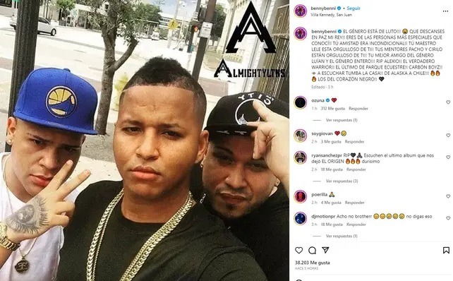 La muerte del cantante Alexio 'La Bruja' fue anunciada en Instagram