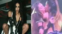Danna Paola desató polémica por tremendo beso a una de sus bailarinas en pleno show 