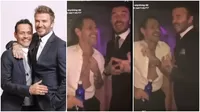 David Beckham bailó y cantó salsa a todo pulmón con Marc Anthony en boda del cantante