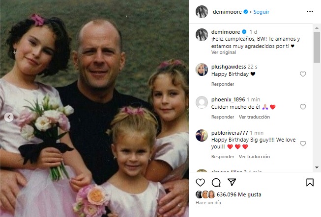 Demi Moore sorprendió con foto actual y emotiva de Bruce Willis por su cumpleaños