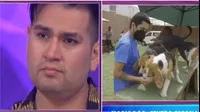 Deyvis Orosco llora al ver a sus dos perros tras ser acusado de abandonarlos 