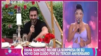 Diana Sánchez recibe romántica sorpresa de su pareja por tercer aniversario