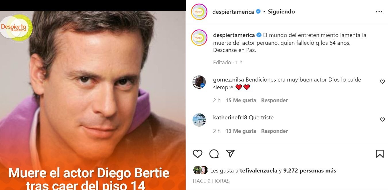 Diego Bertie: Así informó la prensa extranjera la muerte del actor peruano