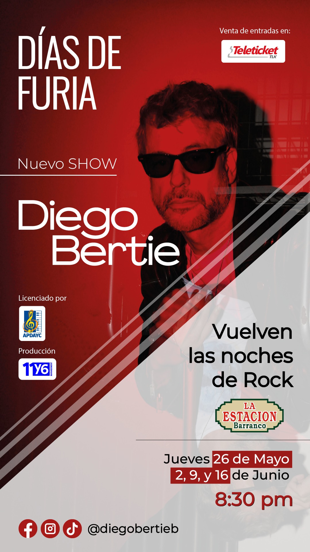 Diego Bertie regresa a la música y a los escenarios después de 25 años