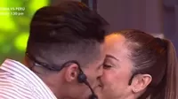 EEG: La reacción de Paloma Fiuza detrás de cámaras por el beso con Facundo González